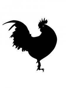 Трафарет Петуха 14