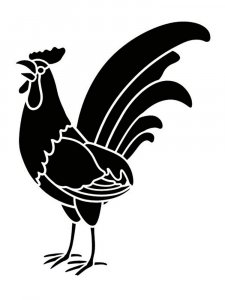Трафарет Петуха 16