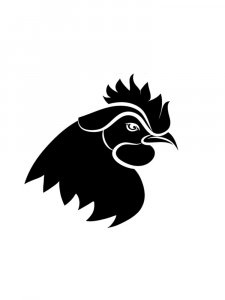 Трафарет Петуха 2