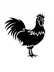 Трафарет Петуха 5
