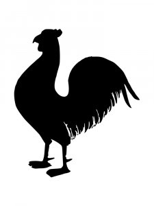 Трафарет Петуха 6