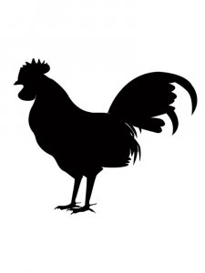 Трафарет Петуха 7