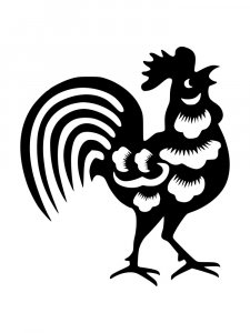 Трафарет Петуха 9