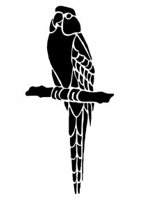 Трафарет Попугая 1