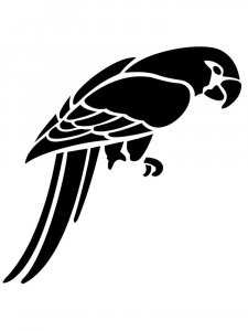 Трафарет Попугая 4