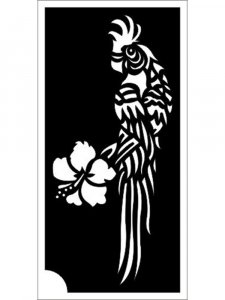 Трафарет Попугая 8