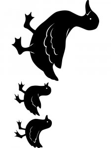 Трафарет Утки 12