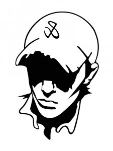 Трафарет Головы 8