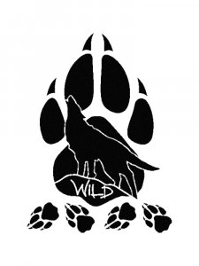 Трафарет Лапы 12