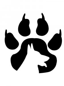 Трафарет Лапы 14