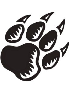 Трафарет Лапы 15