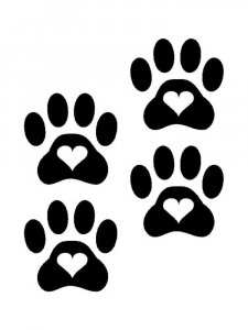 Трафарет Лапы 4