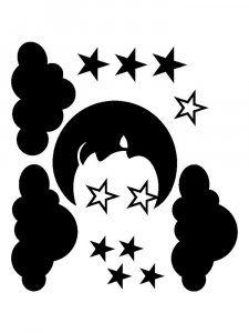 Трафарет Месяца 12