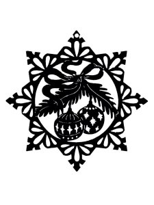 Трафарет на окна к новому году 38