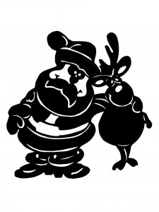 Трафарет на окна к новому году 40