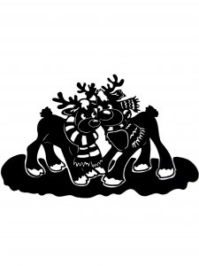 Трафарет на окна к новому году 30