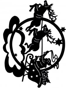 Трафарет на окна к новому году 31