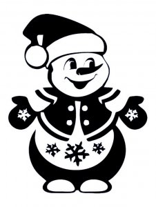 Трафарет на окна к новому году 33