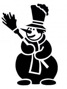 Трафарет на окна к новому году 34