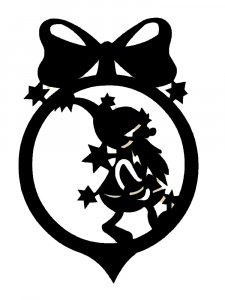 Трафарет на окна к новому году 37