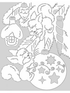 Трафарет на окна к новому году 10