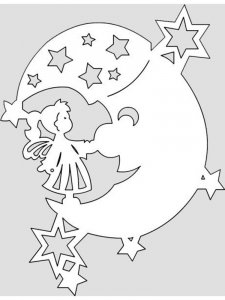 Трафарет на окна к новому году 11