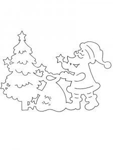 Трафарет на окна к новому году 12