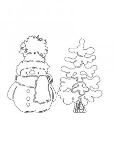 Трафарет на окна к новому году 15