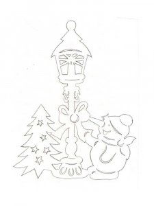 Трафарет на окна к новому году 26