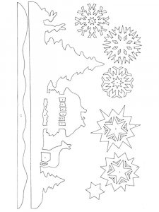 Трафарет на окна к новому году 27