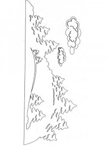 Трафарет на окна к новому году 3