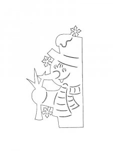 Трафарет на окна к новому году 4