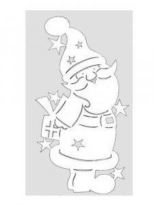 Трафарет на окна к новому году 5