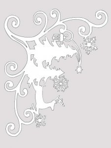 Трафарет на окна к новому году 6