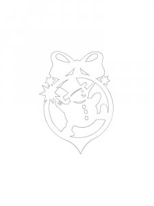 Трафарет на окна к новому году 8