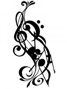 Трафарет Ноты 14