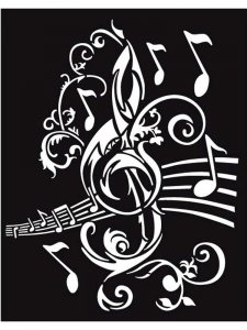 Трафарет Ноты 7