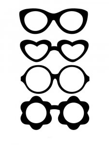 Трафарет очков 1