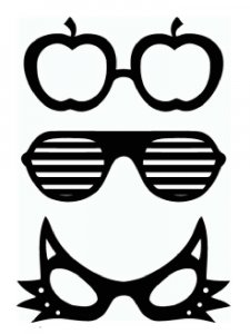 Трафарет очков 12