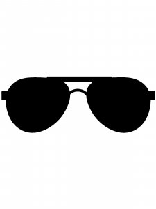 Трафарет очков 14