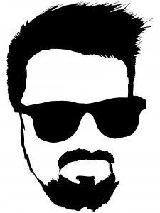 Трафарет очков 22