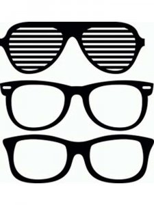 Трафарет очков 3