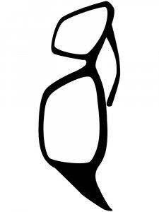 Трафарет очков 4