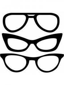 Трафарет очков 7