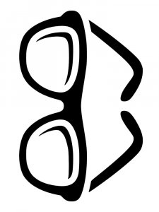 Трафарет очков 9