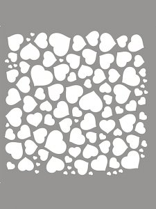 Трафарет Сердца 11