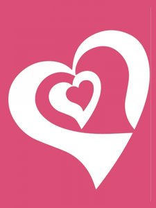 Трафарет Сердца 16