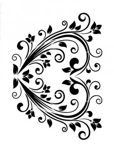 Трафарет Сердца 19