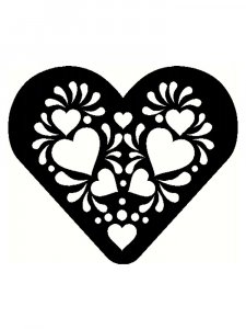 Трафарет Сердца 20