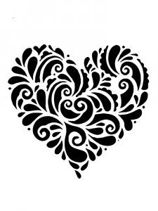 Трафарет Сердца 22